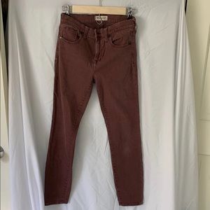 Madewell high riser maroon jean